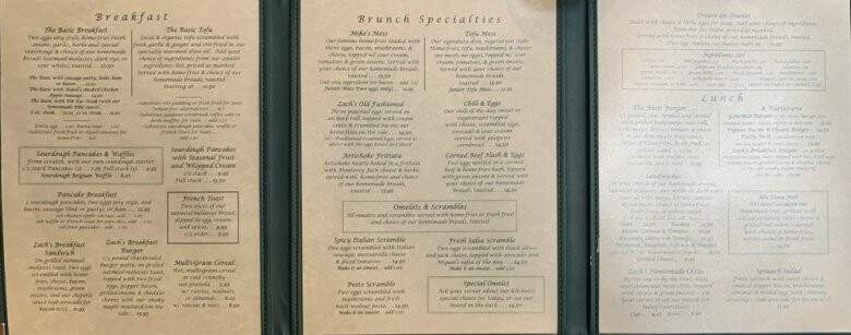 Zachary's Restaurant - Santa Cruz, CA menu_pic