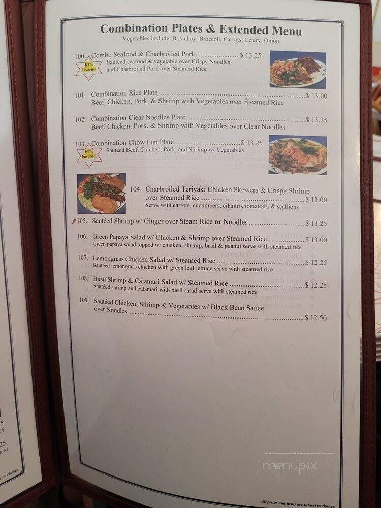 K T Noodle - Rocklin, CA menu_pic