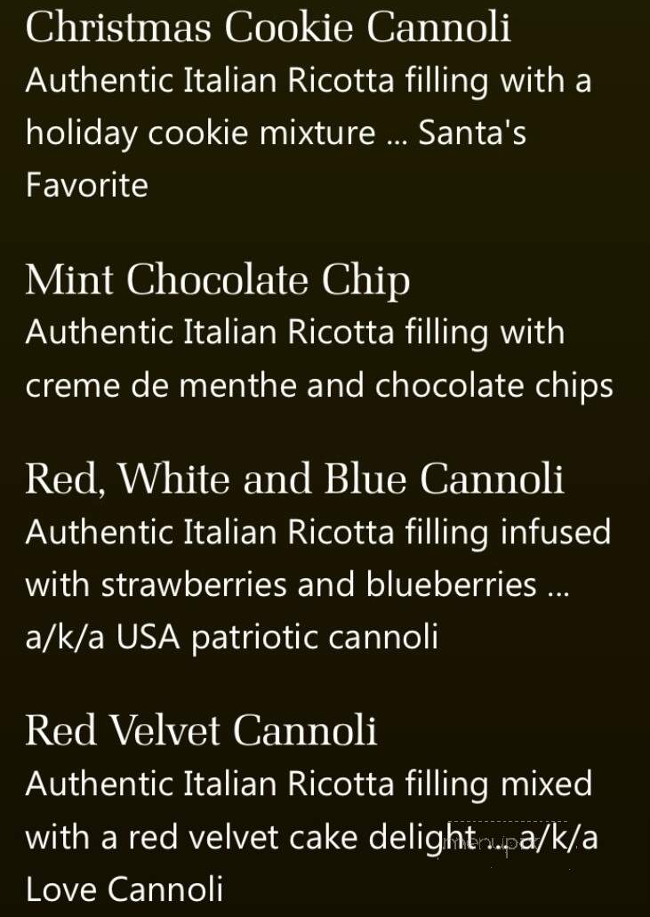 Cannoli World - Hammonton, NJ menu_pic