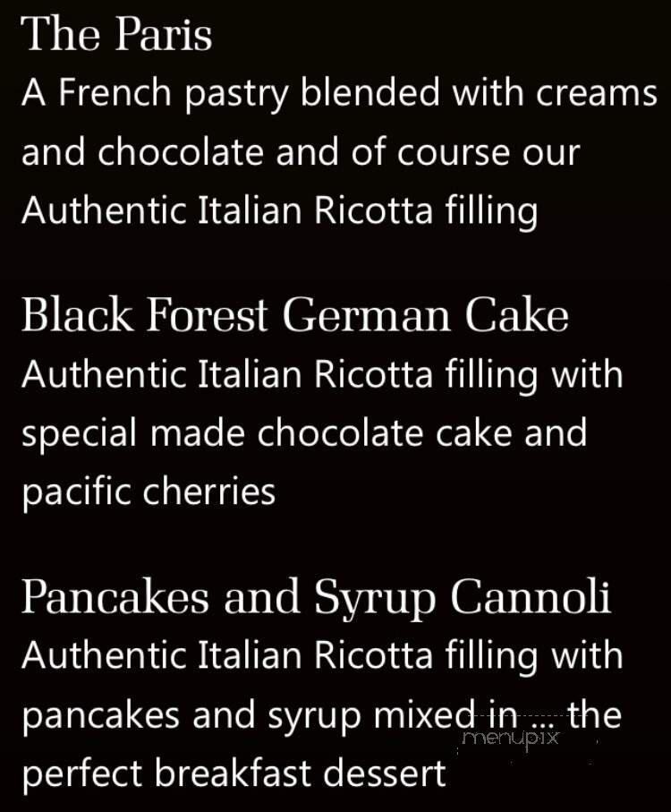 Cannoli World - Hammonton, NJ menu_pic