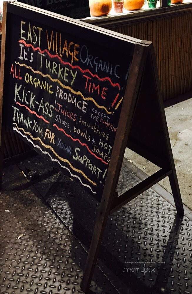 East Village Organic - New York, NY menu_pic