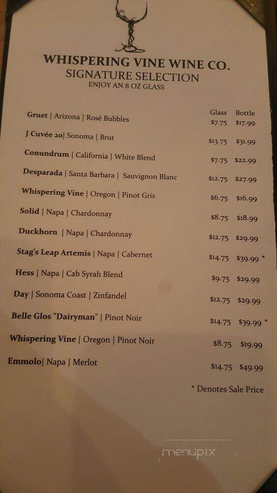 Whispering Vine Wine - Reno, NV menu_pic