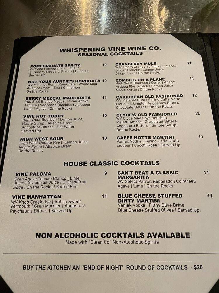 Whispering Vine Wine - Reno, NV menu_pic