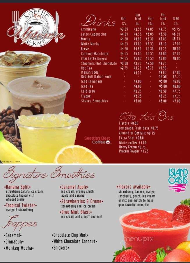 Uptown Koffee & Kafe - Milton, WA menu_pic