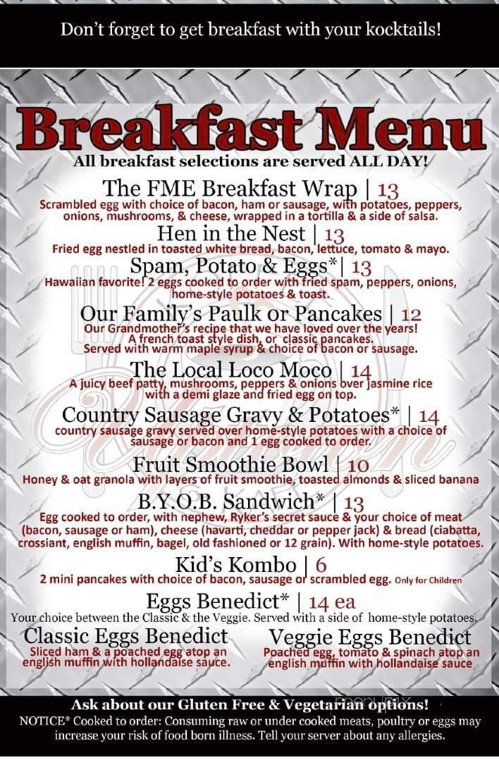 Uptown Koffee & Kafe - Milton, WA menu_pic