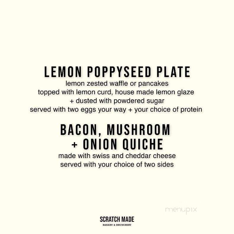 Scratch Made Bakery And Cafe - Amarillo, TX menu_pic