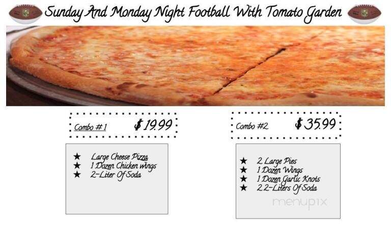 Tomato Garden Pizza Restaurant - Vernon Township, NJ menu_pic