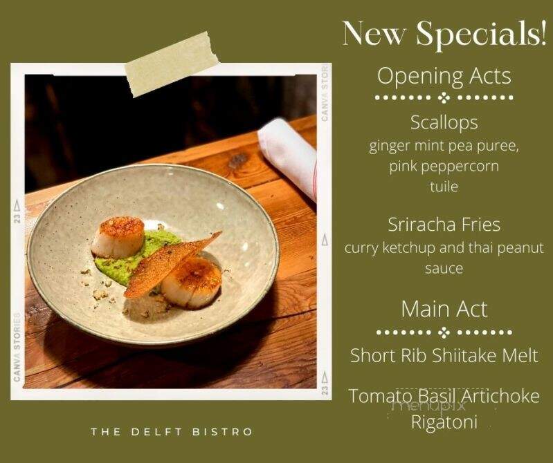 The Delft Bistro - Marquette, MI menu_pic