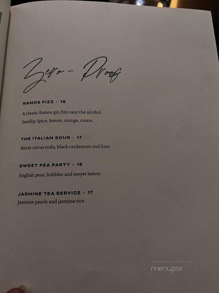 Pineapple & Pearls - Washington, DC menu_pic