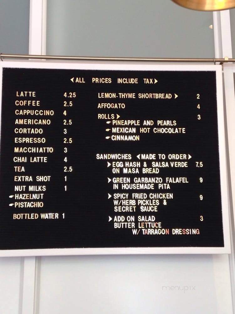 Pineapple & Pearls - Washington, DC menu_pic