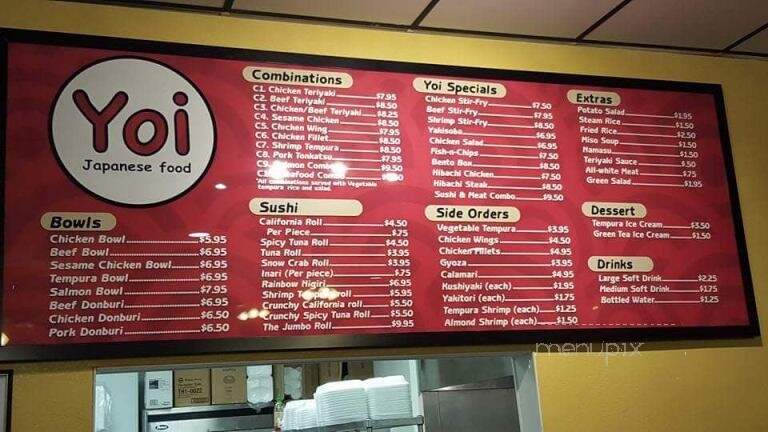 Yoi - Reedley, CA menu_pic