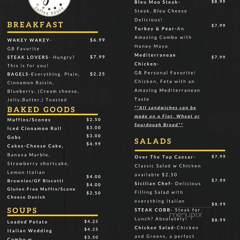 Greenbean Coffee House - Altoona, PA menu_pic