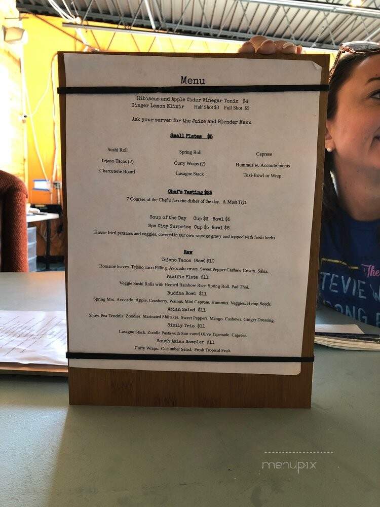 In the Raw Test Kitchen & Juice Bar - Hot Springs, AR menu_pic