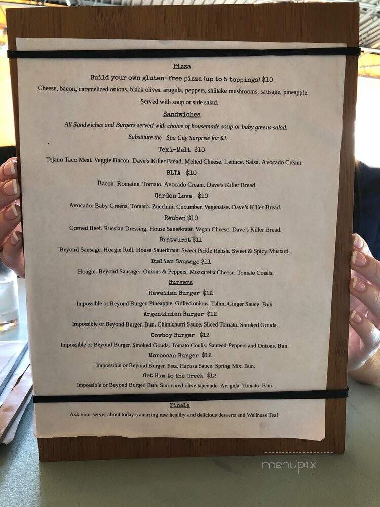 In the Raw Test Kitchen & Juice Bar - Hot Springs, AR menu_pic