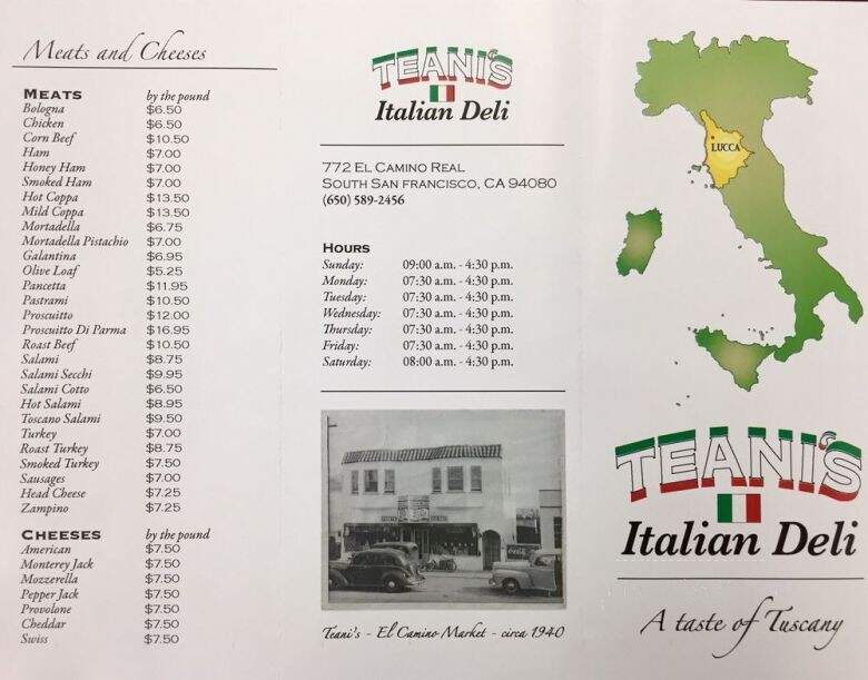 Teani's Italian Deli - South San Francisco, CA
