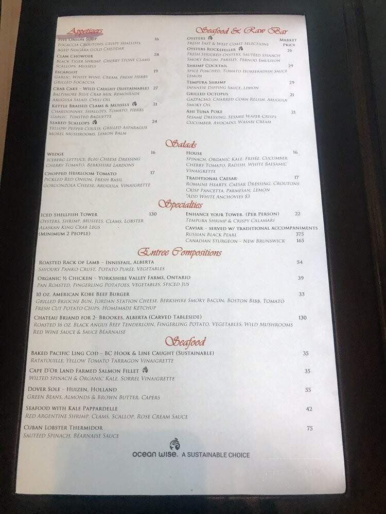 21 Club - Niagara Falls, ON menu_pic