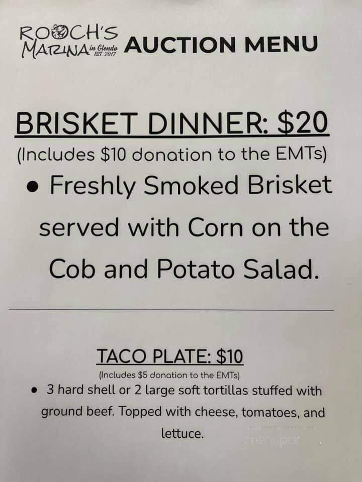Rooch's Marina in Glendo - Glendo, WY menu_pic
