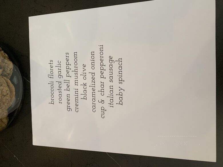 Della Barba Pizza - Washington, DC menu_pic