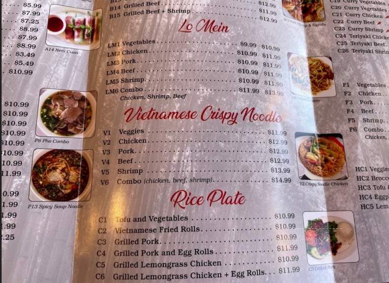Pho House - San Antonio, TX menu_pic