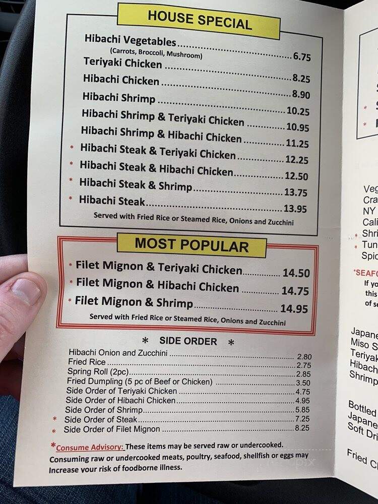 Miyabi Jr Japanese Express - Fort Mill, SC menu_pic