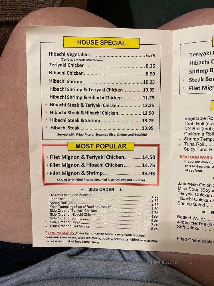 Miyabi Jr Japanese Express - Fort Mill, SC menu_pic