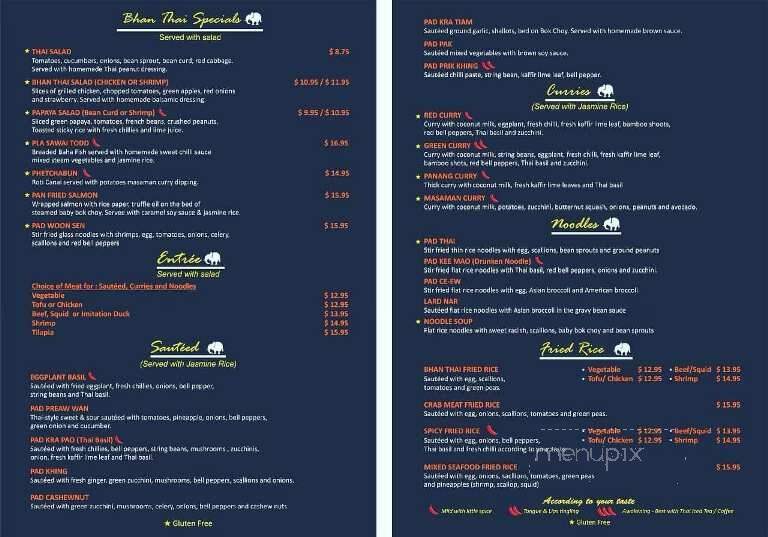 Bhan Thai - Marlton, NJ menu_pic