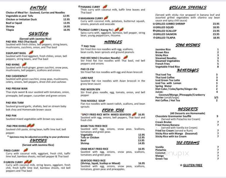 Bhan Thai - Marlton, NJ menu_pic