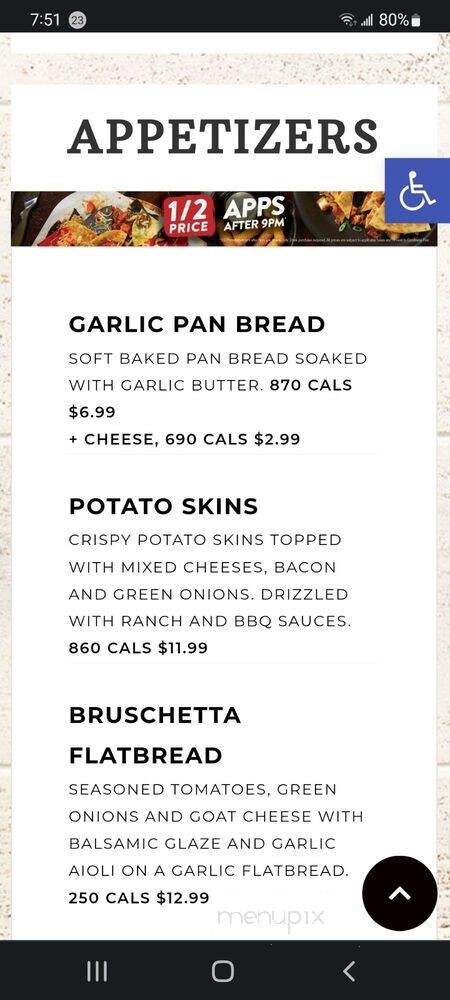 Chuck's Roadhouse Pickering - Pickering, ON menu_pic