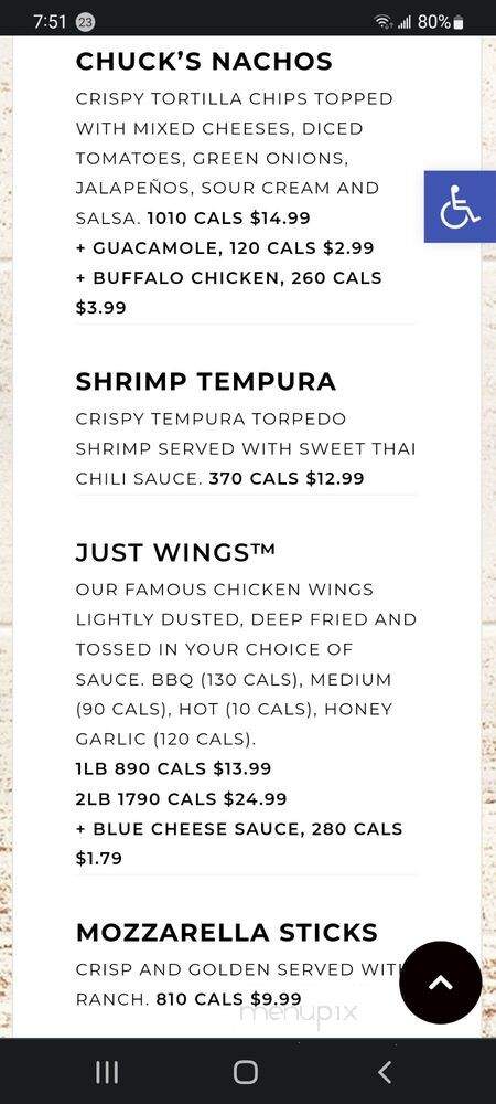 Chuck's Roadhouse Pickering - Pickering, ON menu_pic