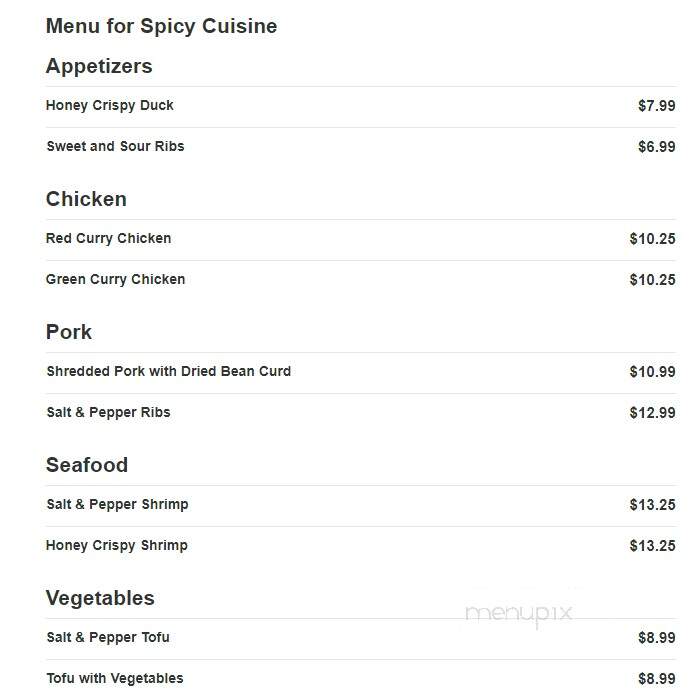 Spicy Cuisine - West Chester Township, OH