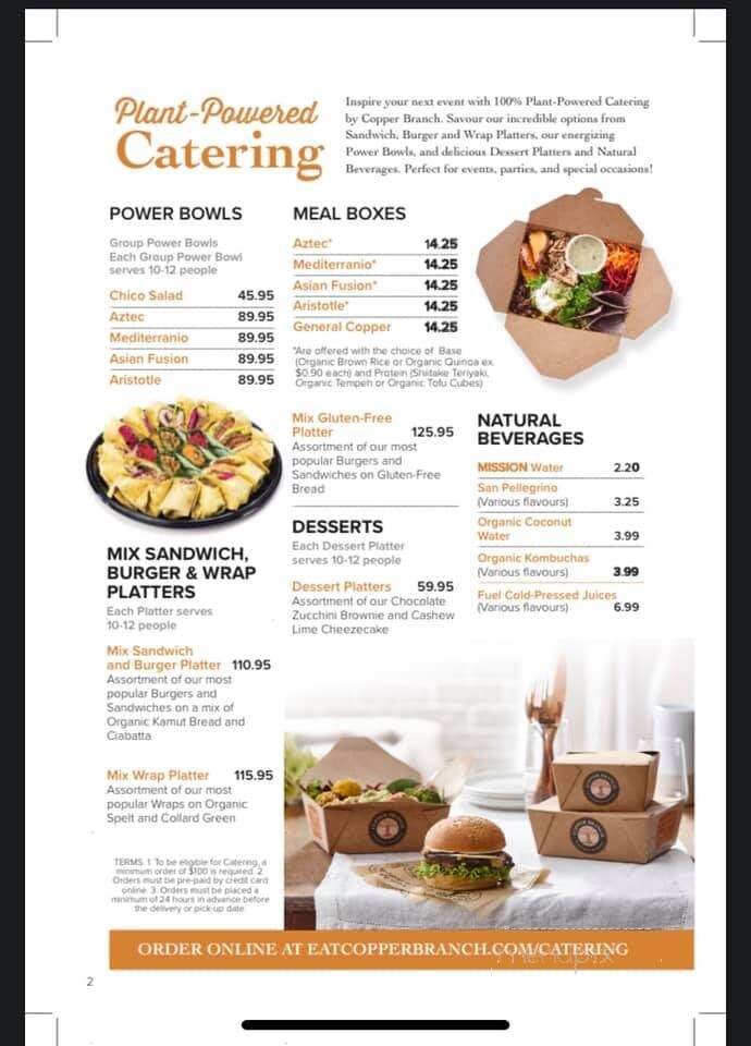 Copper Branch - Nepean, ON menu_pic