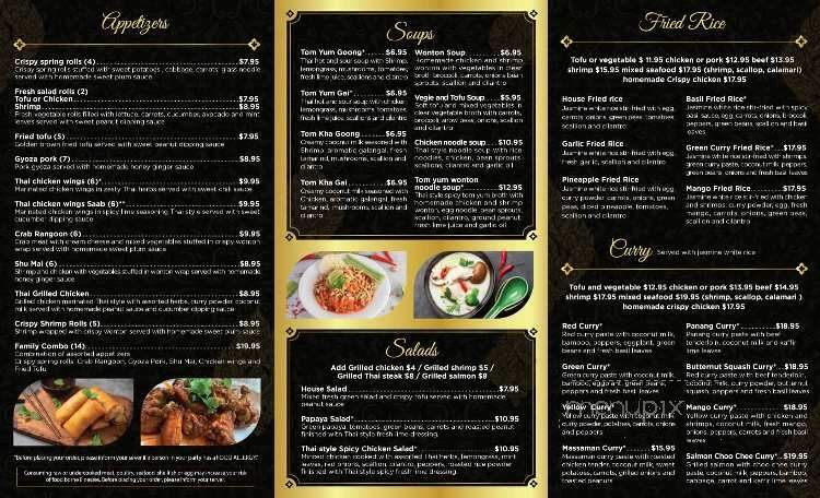 Krua Kuhn Rose - Sandwich, MA menu_pic