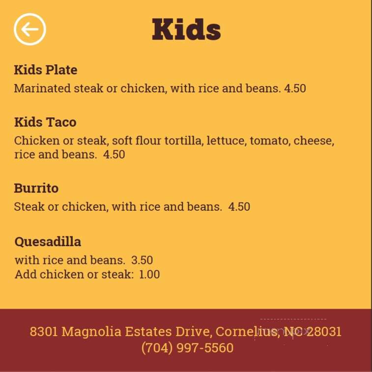 Juan Loco - Cornelius, NC menu_pic