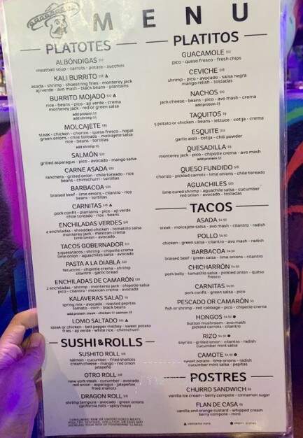 Kalaveras - Chino Hills, CA menu_pic