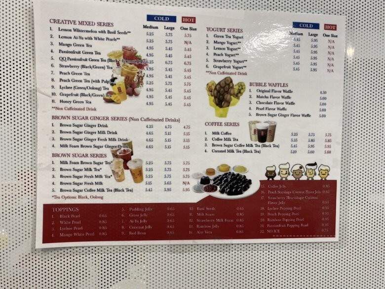 Gong Cha - Augusta, GA menu_pic
