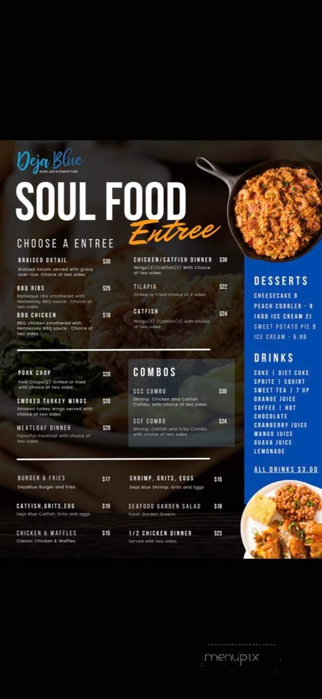 Deja Blue - Seaside, CA menu_pic