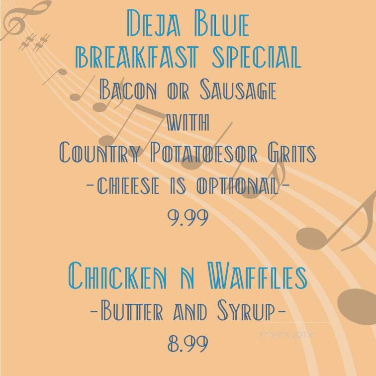 Deja Blue - Seaside, CA menu_pic