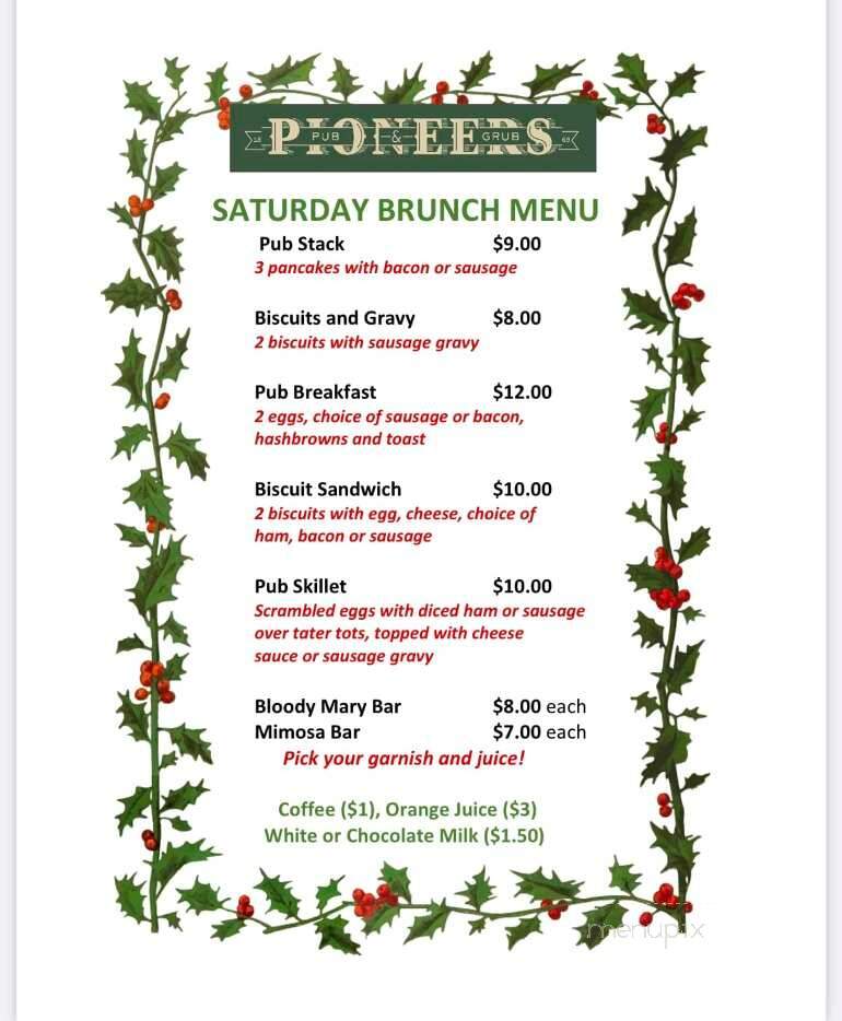 Pioneers Pub & Grub - Casey, IA menu_pic