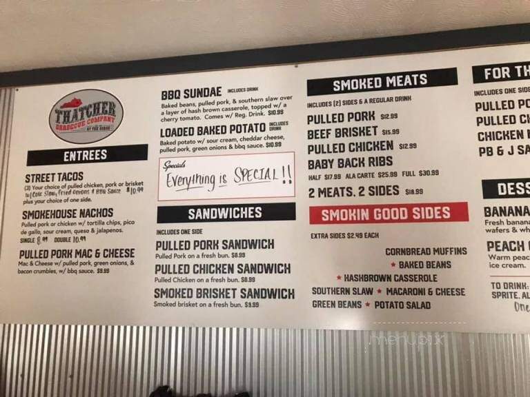 Thatcher Barbecue Company - Slade, KY menu_pic