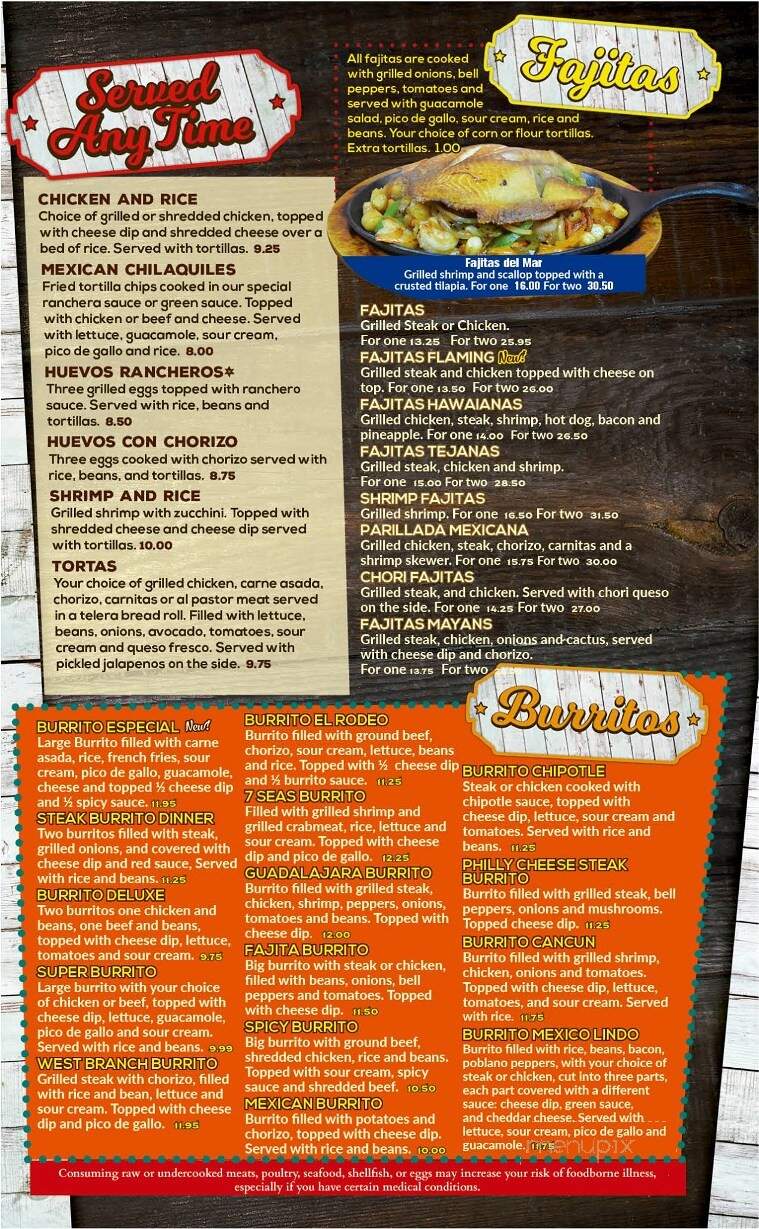 Mexico Lindo Grill & Cantina - Iowa City, IA menu_pic