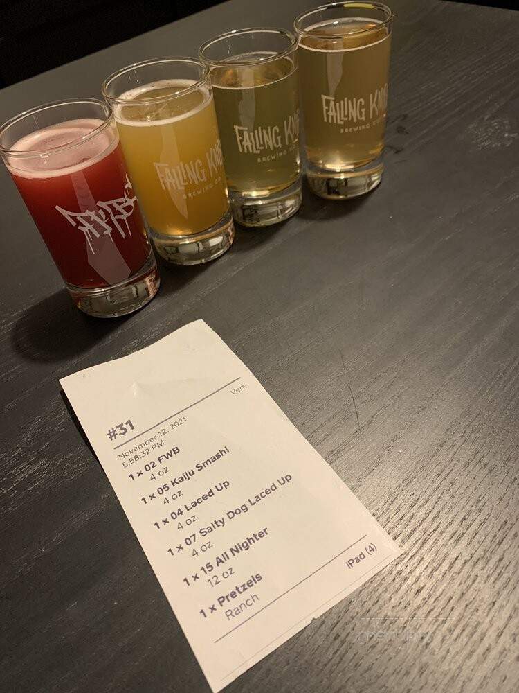Falling Knife Brewing Company - Minneapolis, MN menu_pic