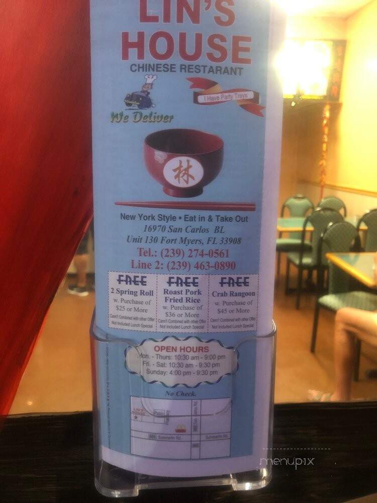 Lin's House - Fort Myers, FL menu_pic