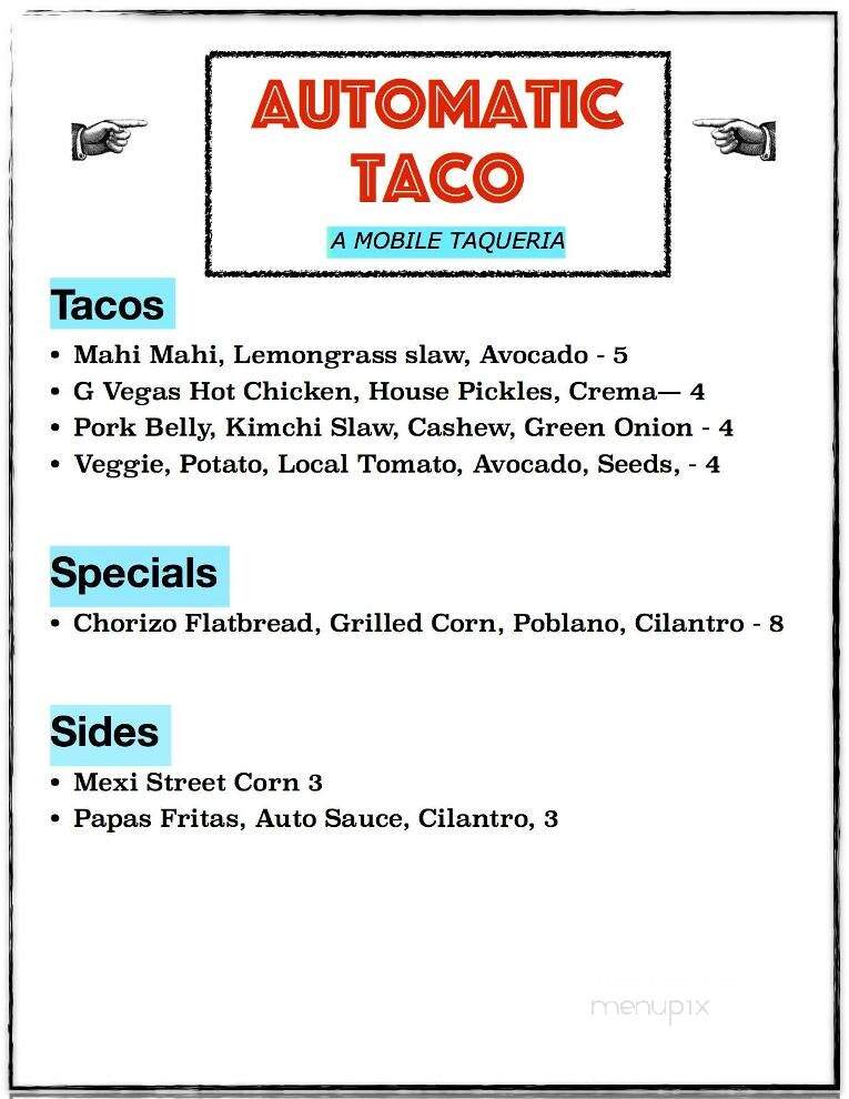 Automatic Taco - Greenville, SC menu_pic