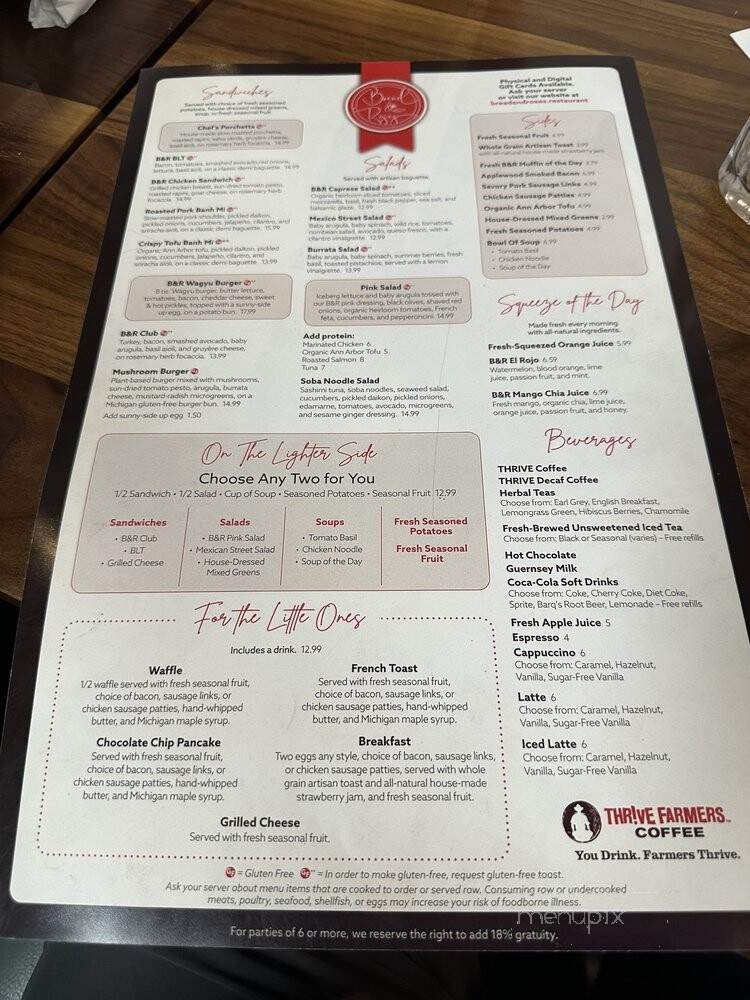 Bread & Roses - Shelby Township, MI menu_pic