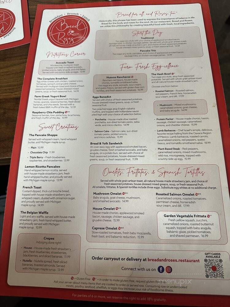 Bread & Roses - Shelby Township, MI menu_pic