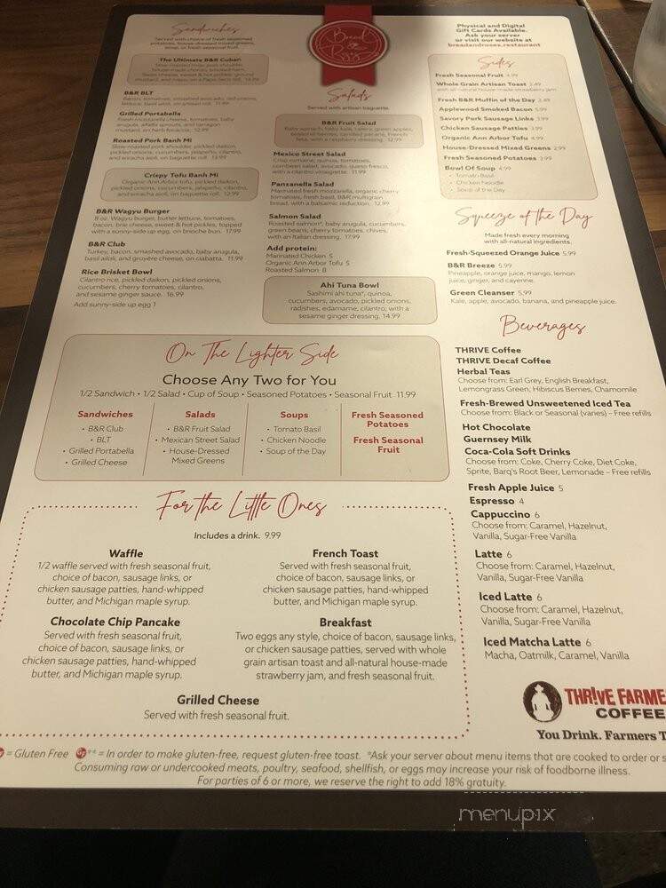 Bread & Roses - Shelby Township, MI menu_pic