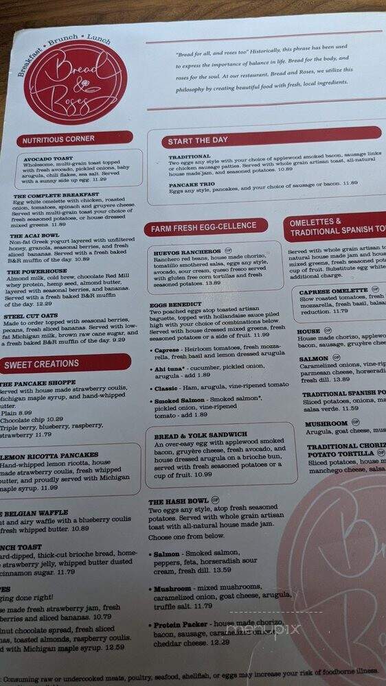 Bread & Roses - Shelby Township, MI menu_pic