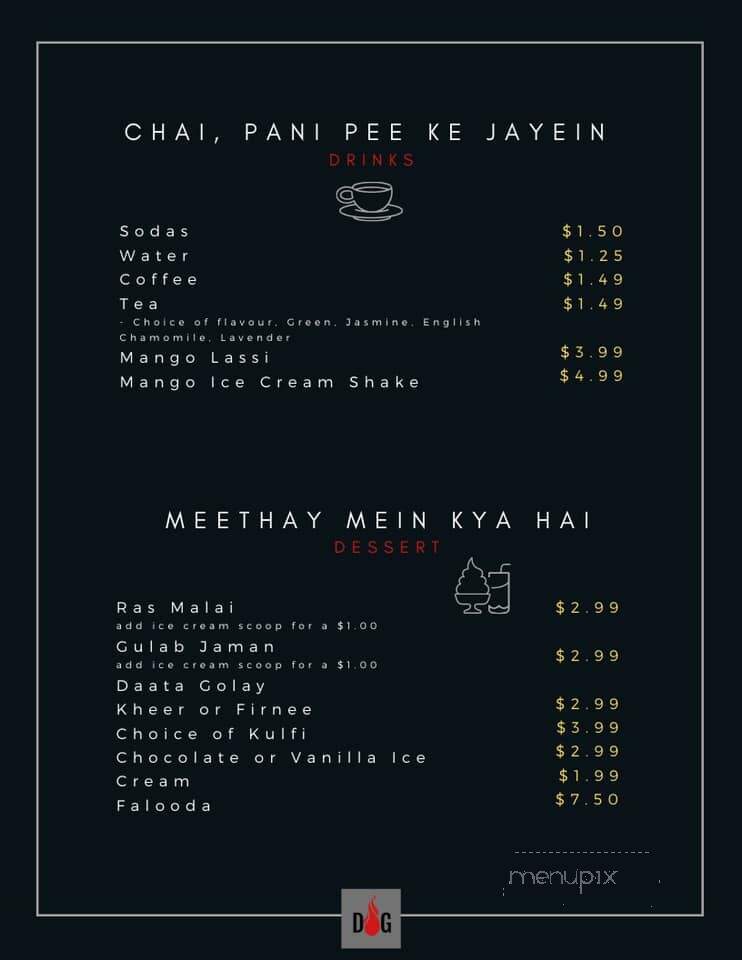 Daata Grill - Milton, ON menu_pic