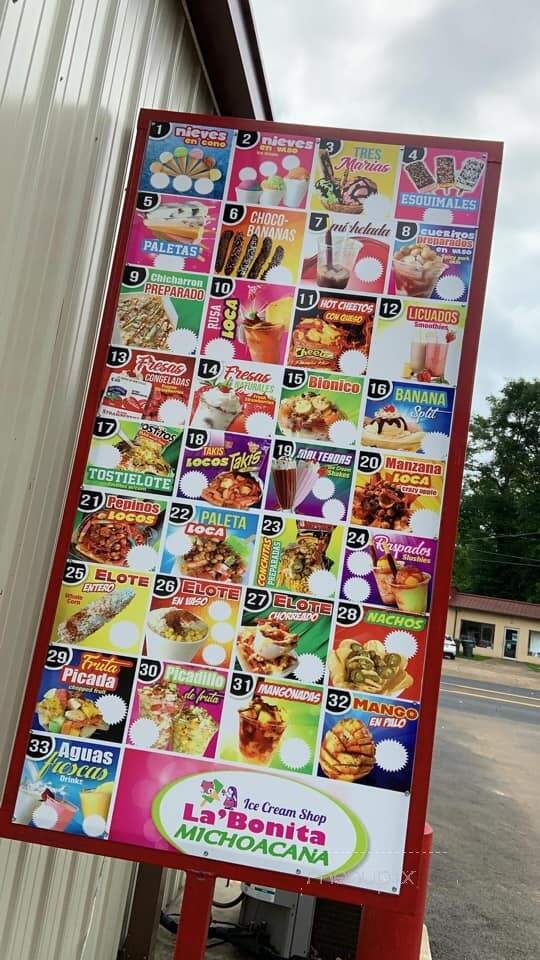 La'Bonita Michoacana - Lufkin, TX menu_pic