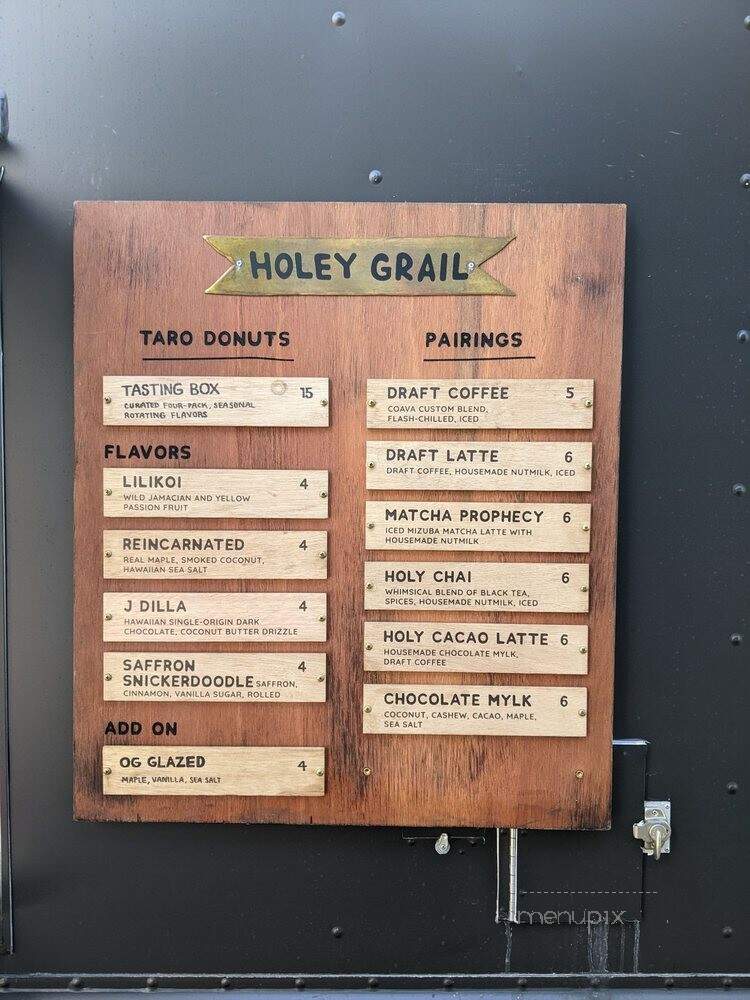 Holey Grail Donuts - Santa Monica, CA menu_pic